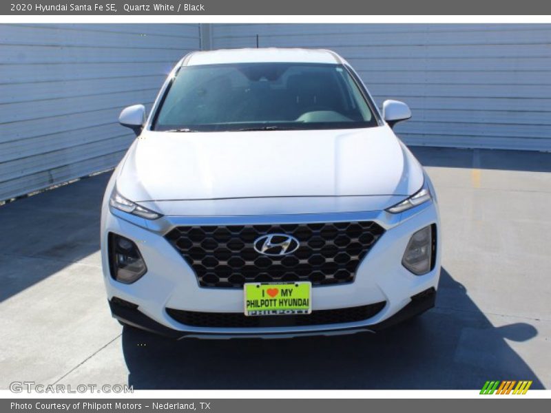 Quartz White / Black 2020 Hyundai Santa Fe SE