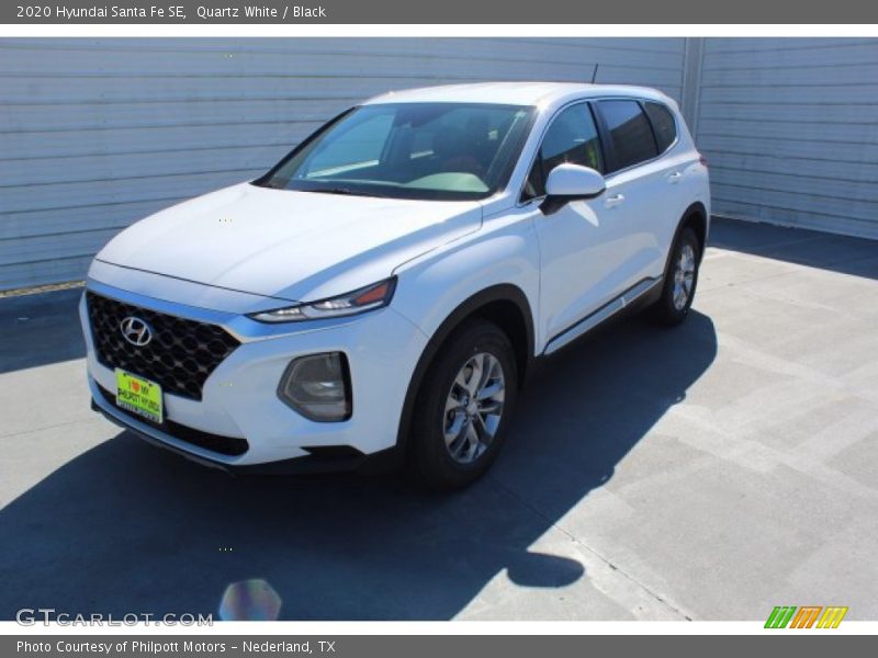 Quartz White / Black 2020 Hyundai Santa Fe SE