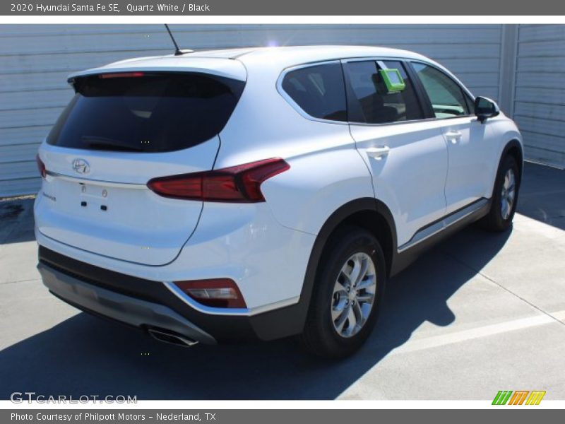 Quartz White / Black 2020 Hyundai Santa Fe SE