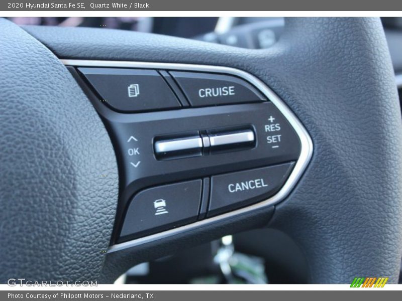 Quartz White / Black 2020 Hyundai Santa Fe SE
