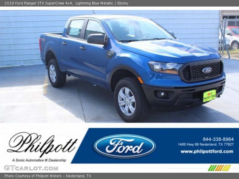 Lightning Blue Metallic / Ebony 2019 Ford Ranger STX SuperCrew 4x4