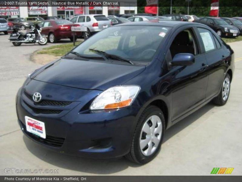 Nautical Blue Metallic / Dark Charcoal 2007 Toyota Yaris Sedan