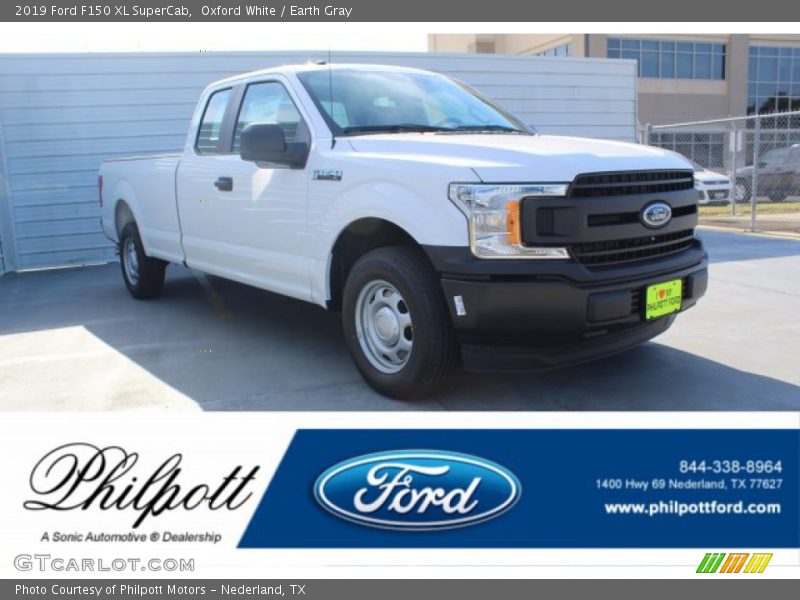 Oxford White / Earth Gray 2019 Ford F150 XL SuperCab