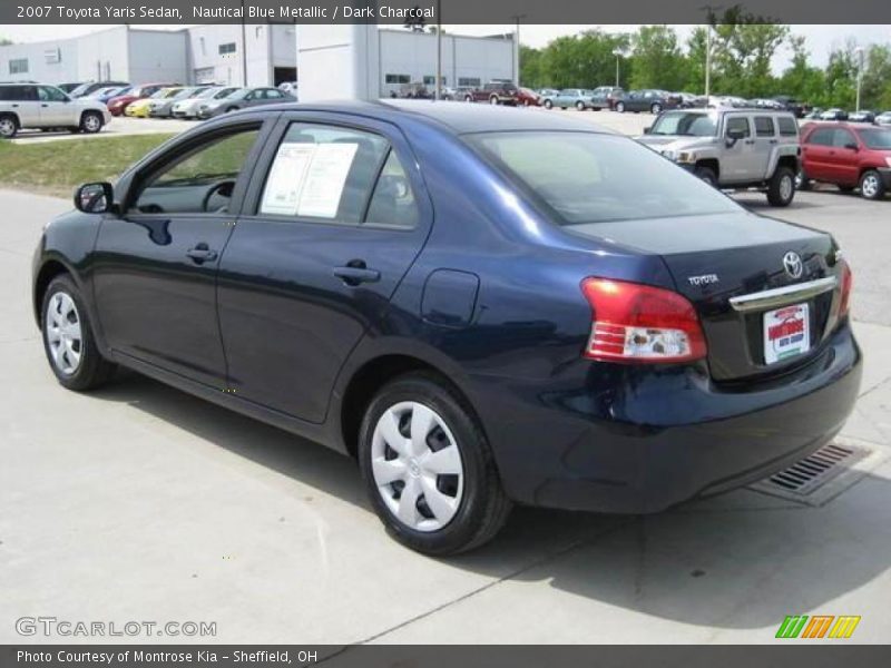 Nautical Blue Metallic / Dark Charcoal 2007 Toyota Yaris Sedan