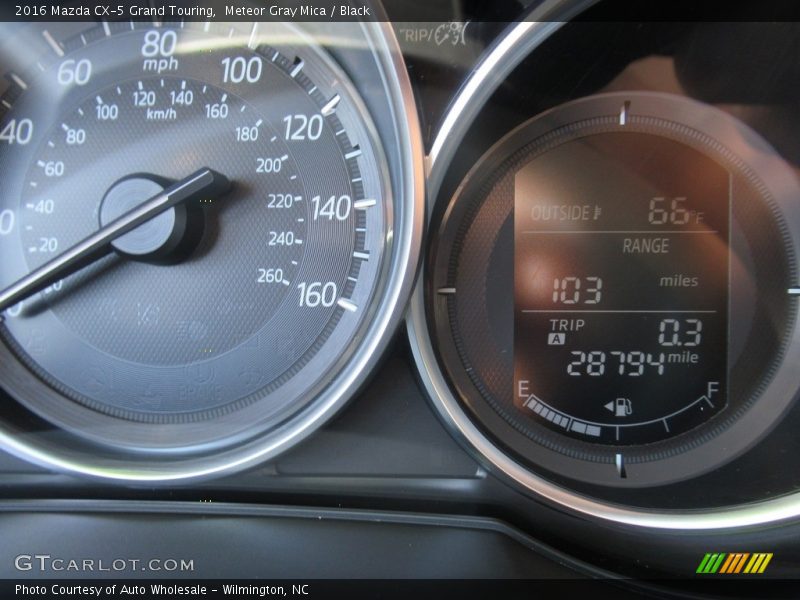 Meteor Gray Mica / Black 2016 Mazda CX-5 Grand Touring