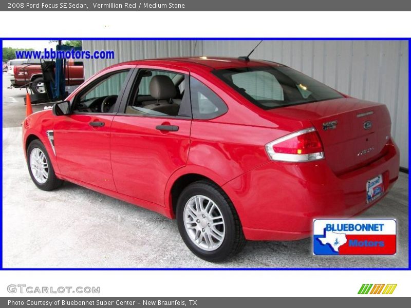 Vermillion Red / Medium Stone 2008 Ford Focus SE Sedan
