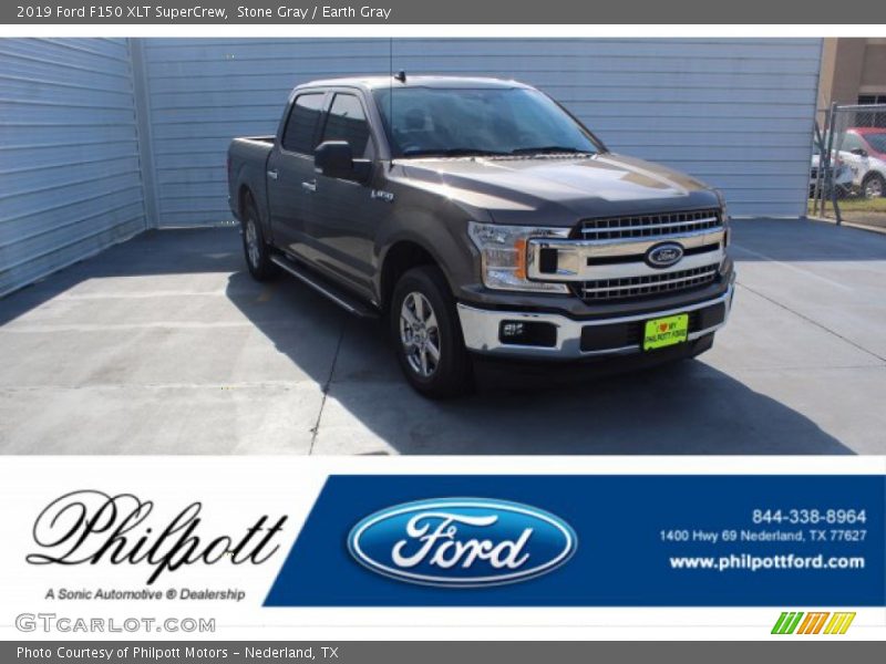 Stone Gray / Earth Gray 2019 Ford F150 XLT SuperCrew