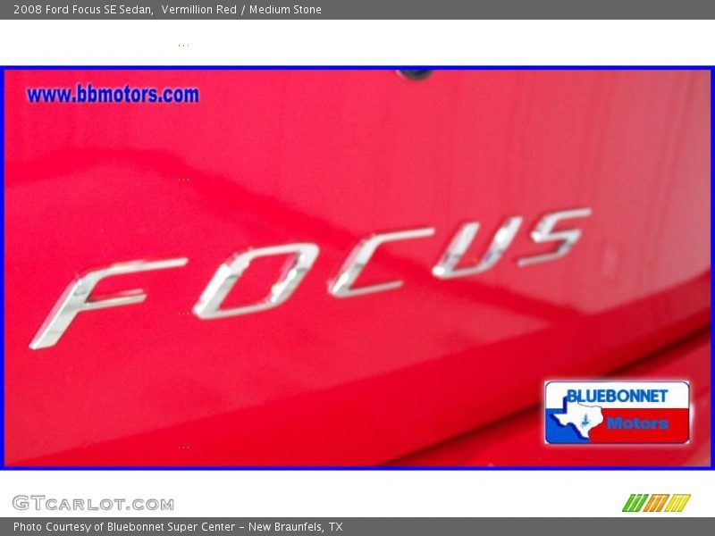 Vermillion Red / Medium Stone 2008 Ford Focus SE Sedan
