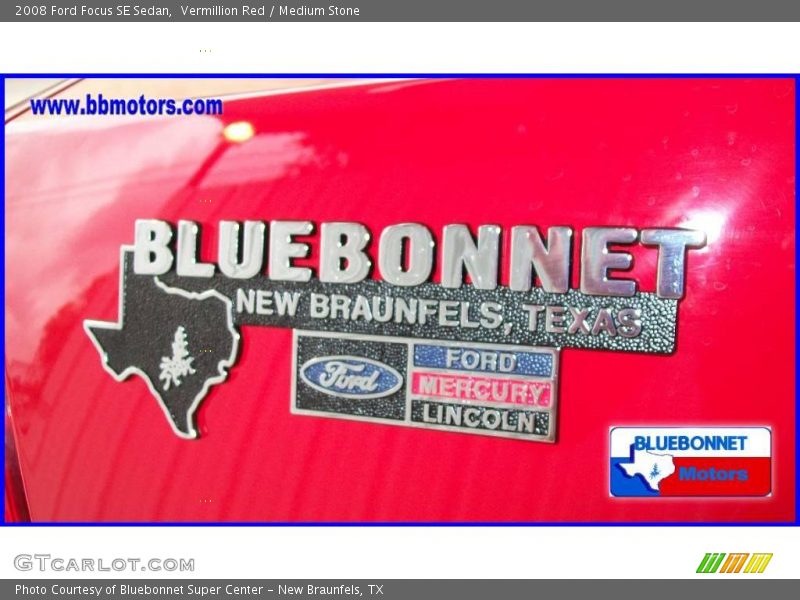 Vermillion Red / Medium Stone 2008 Ford Focus SE Sedan