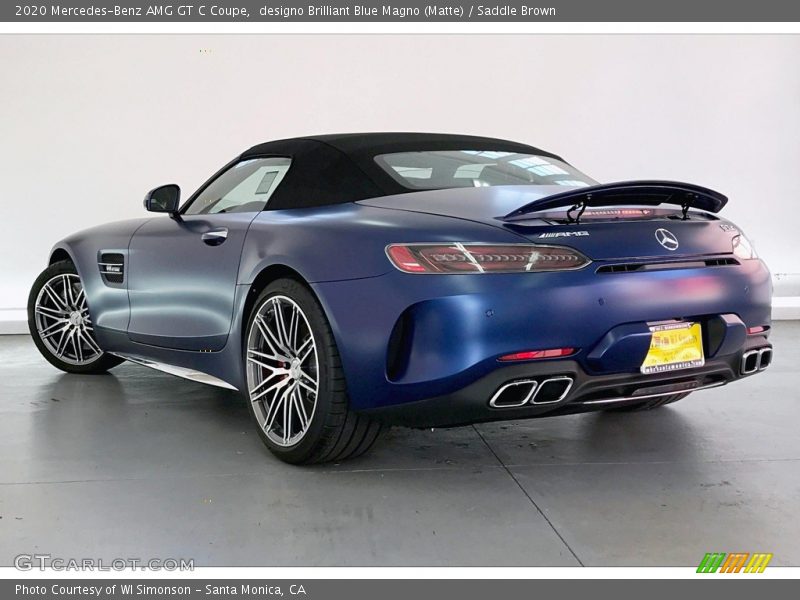 designo Brilliant Blue Magno (Matte) / Saddle Brown 2020 Mercedes-Benz AMG GT C Coupe