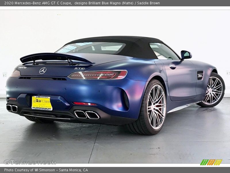 designo Brilliant Blue Magno (Matte) / Saddle Brown 2020 Mercedes-Benz AMG GT C Coupe