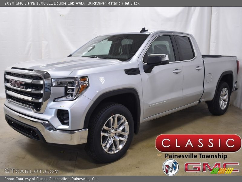 Quicksilver Metallic / Jet Black 2020 GMC Sierra 1500 SLE Double Cab 4WD