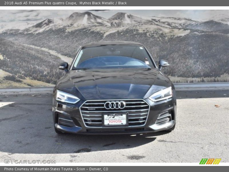 Mythos Black Metallic / Black 2018 Audi A5 Premium Plus quattro Coupe