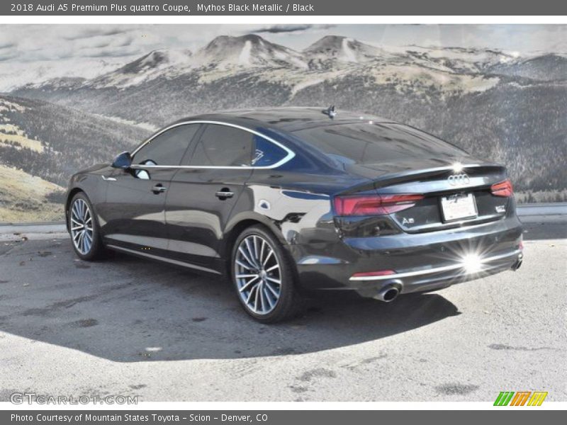Mythos Black Metallic / Black 2018 Audi A5 Premium Plus quattro Coupe