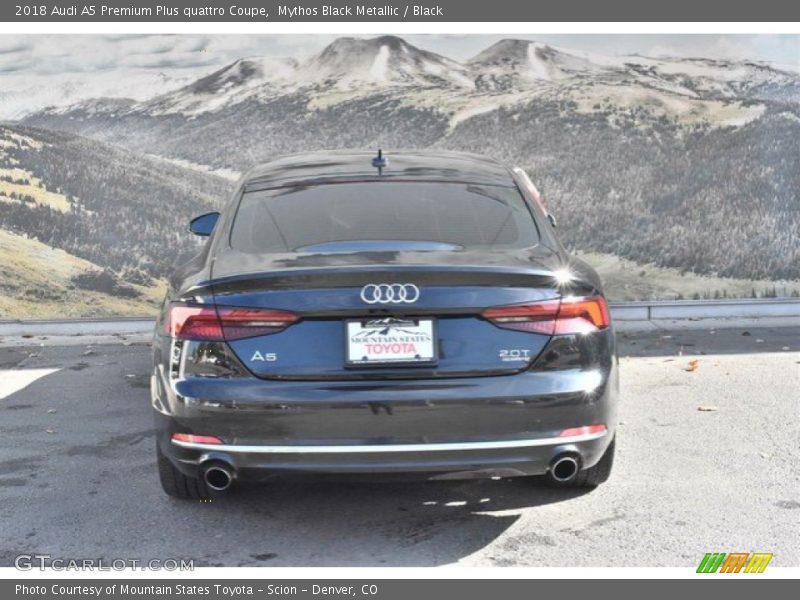 Mythos Black Metallic / Black 2018 Audi A5 Premium Plus quattro Coupe