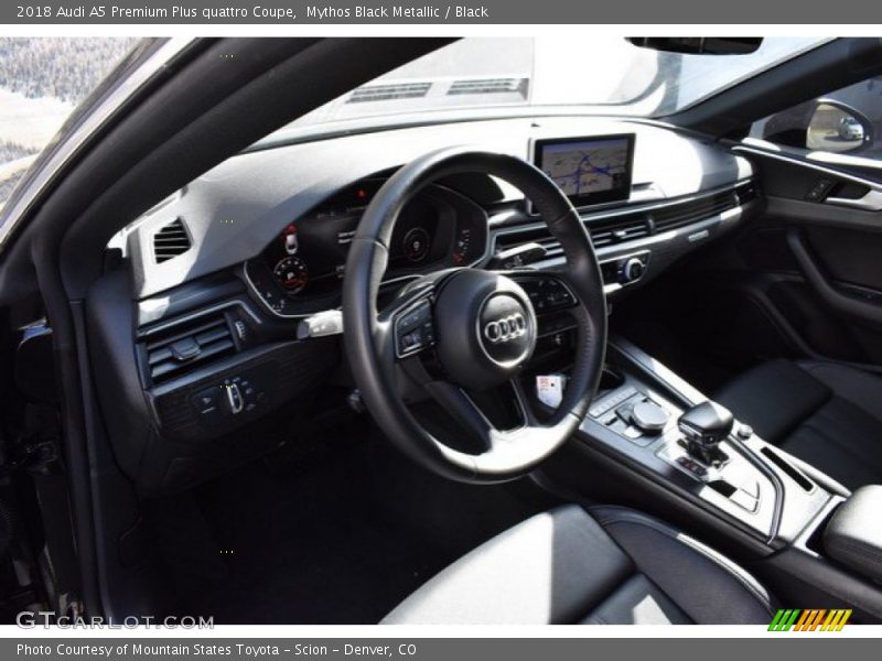 Mythos Black Metallic / Black 2018 Audi A5 Premium Plus quattro Coupe