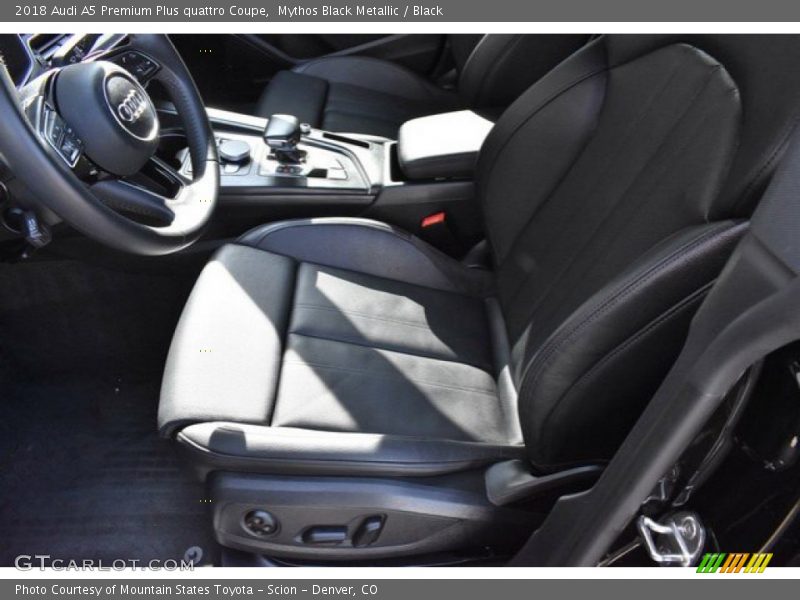 Mythos Black Metallic / Black 2018 Audi A5 Premium Plus quattro Coupe