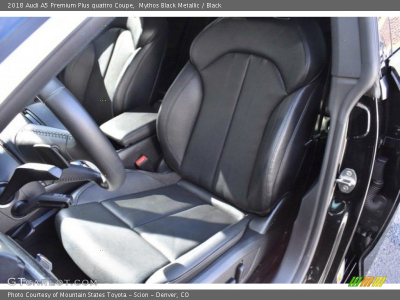 Mythos Black Metallic / Black 2018 Audi A5 Premium Plus quattro Coupe