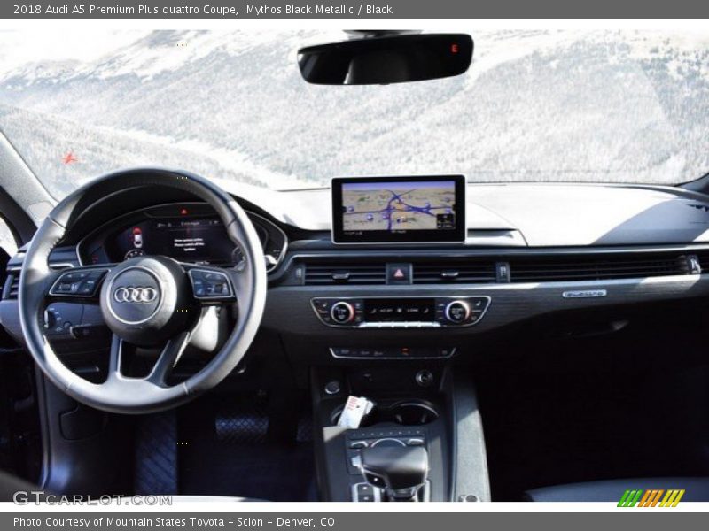 Mythos Black Metallic / Black 2018 Audi A5 Premium Plus quattro Coupe