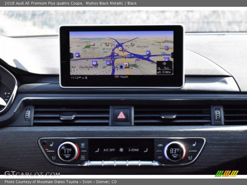Mythos Black Metallic / Black 2018 Audi A5 Premium Plus quattro Coupe