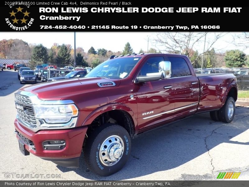 Delmonico Red Pearl / Black 2019 Ram 3500 Limited Crew Cab 4x4