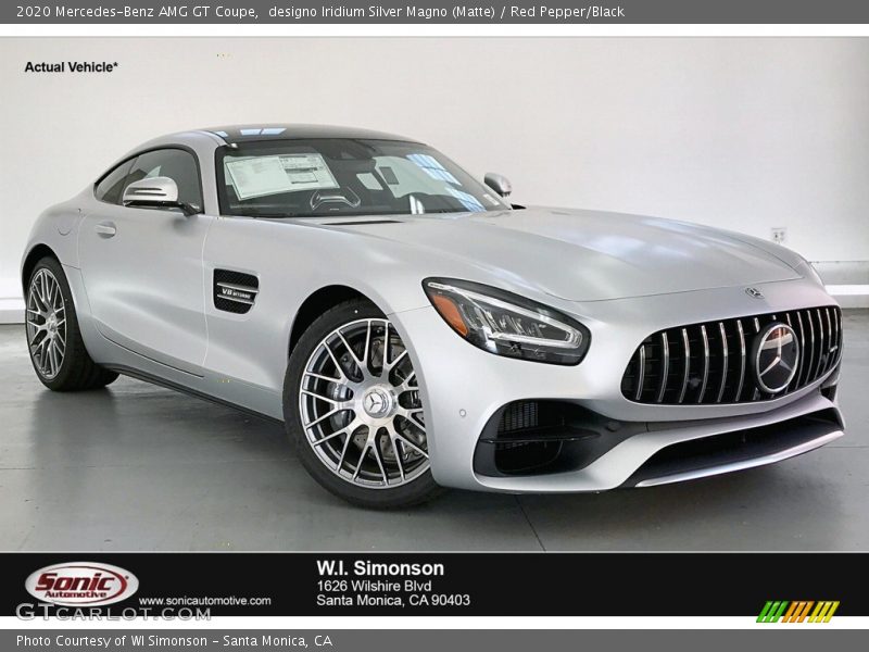 designo Iridium Silver Magno (Matte) / Red Pepper/Black 2020 Mercedes-Benz AMG GT Coupe