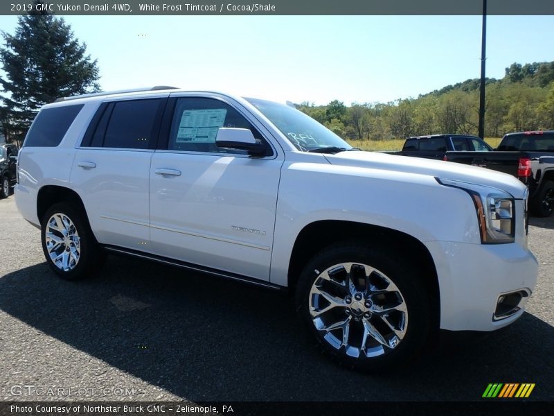 White Frost Tintcoat / Cocoa/Shale 2019 GMC Yukon Denali 4WD