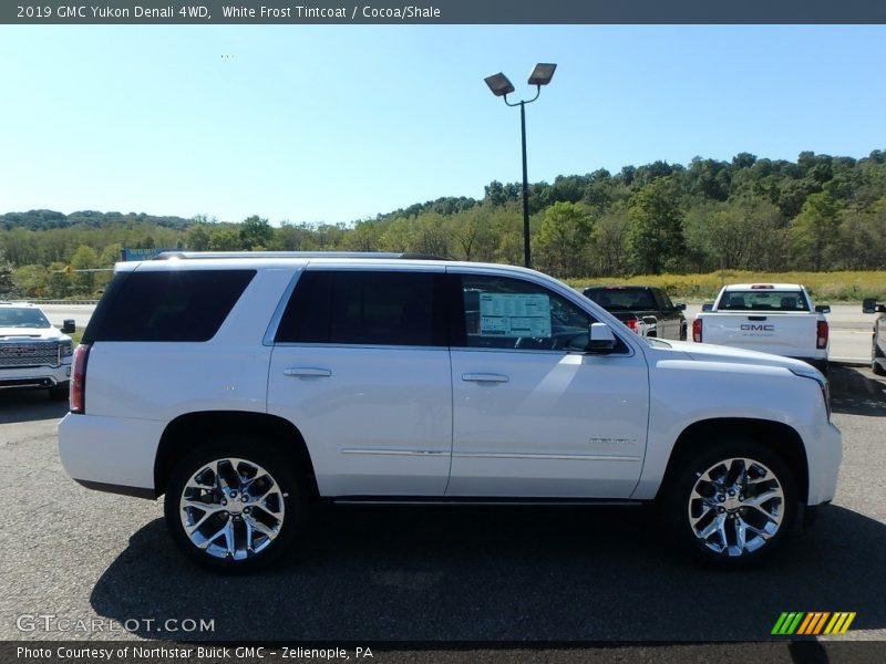 White Frost Tintcoat / Cocoa/Shale 2019 GMC Yukon Denali 4WD