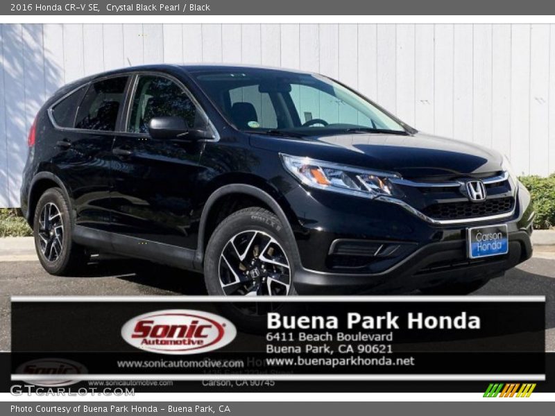 Crystal Black Pearl / Black 2016 Honda CR-V SE