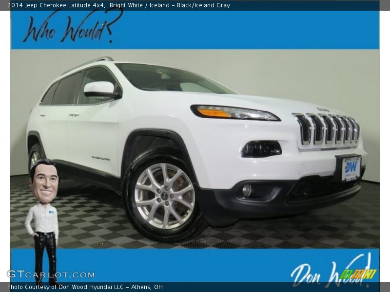 Bright White / Iceland - Black/Iceland Gray 2014 Jeep Cherokee Latitude 4x4