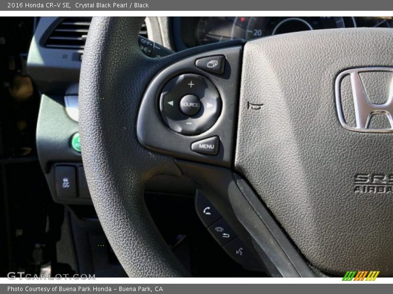 Crystal Black Pearl / Black 2016 Honda CR-V SE
