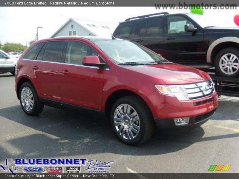Redfire Metallic / Medium Light Stone 2008 Ford Edge Limited