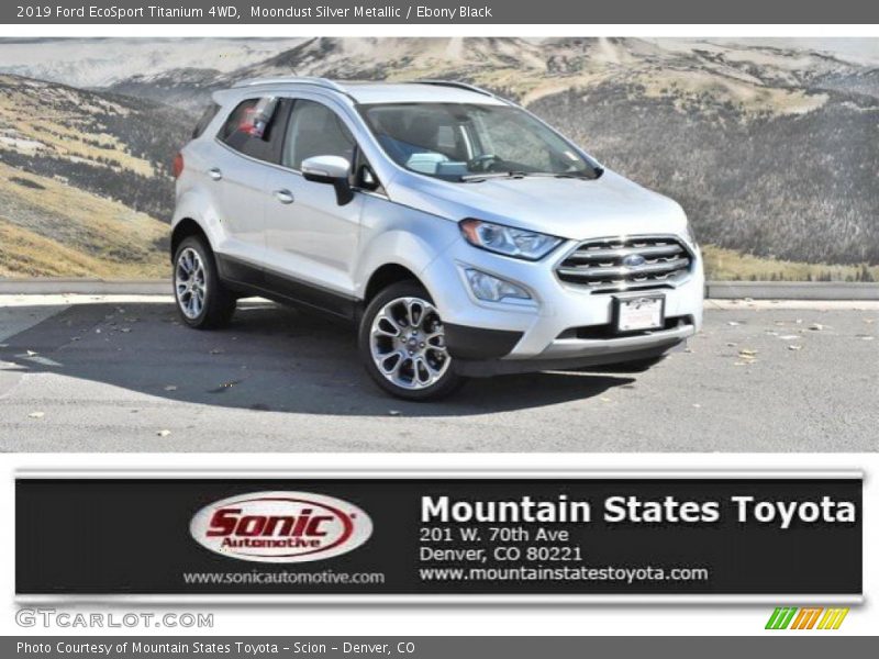 Moondust Silver Metallic / Ebony Black 2019 Ford EcoSport Titanium 4WD