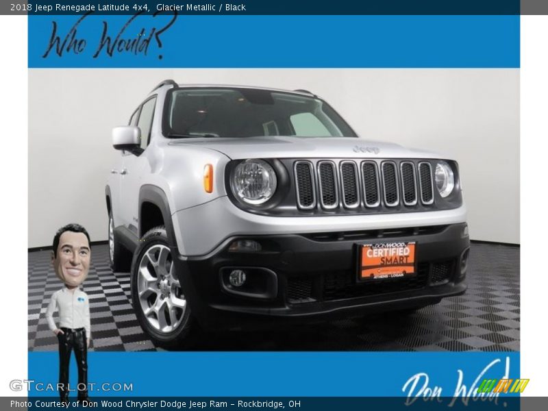 Glacier Metallic / Black 2018 Jeep Renegade Latitude 4x4