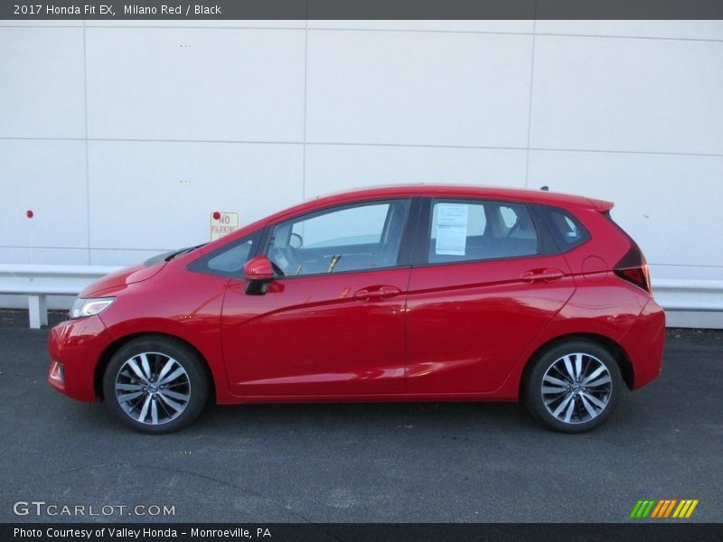 Milano Red / Black 2017 Honda Fit EX