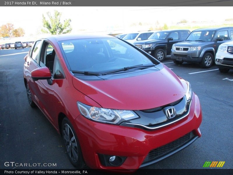 Milano Red / Black 2017 Honda Fit EX