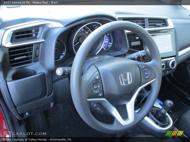 Milano Red / Black 2017 Honda Fit EX