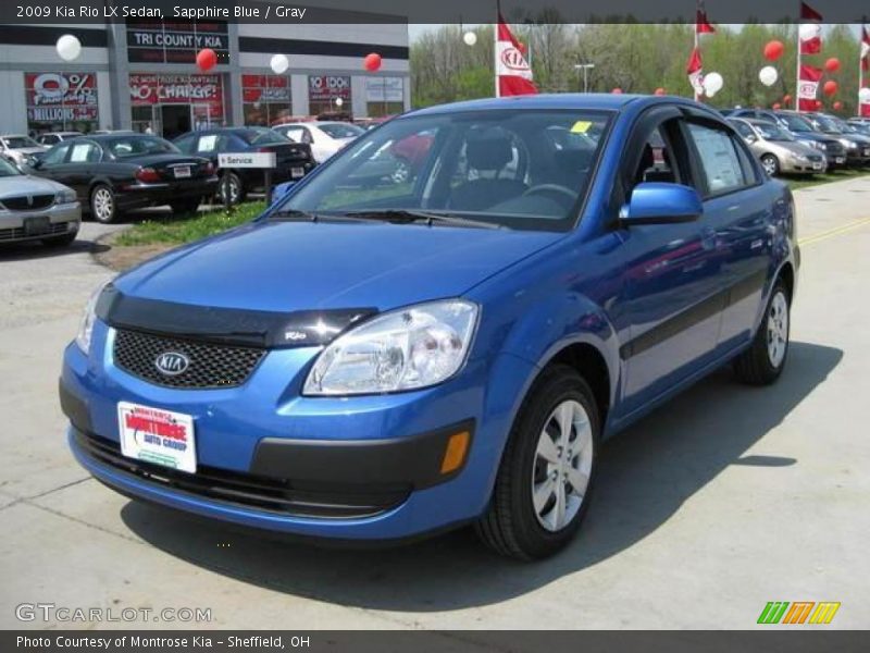 Sapphire Blue / Gray 2009 Kia Rio LX Sedan