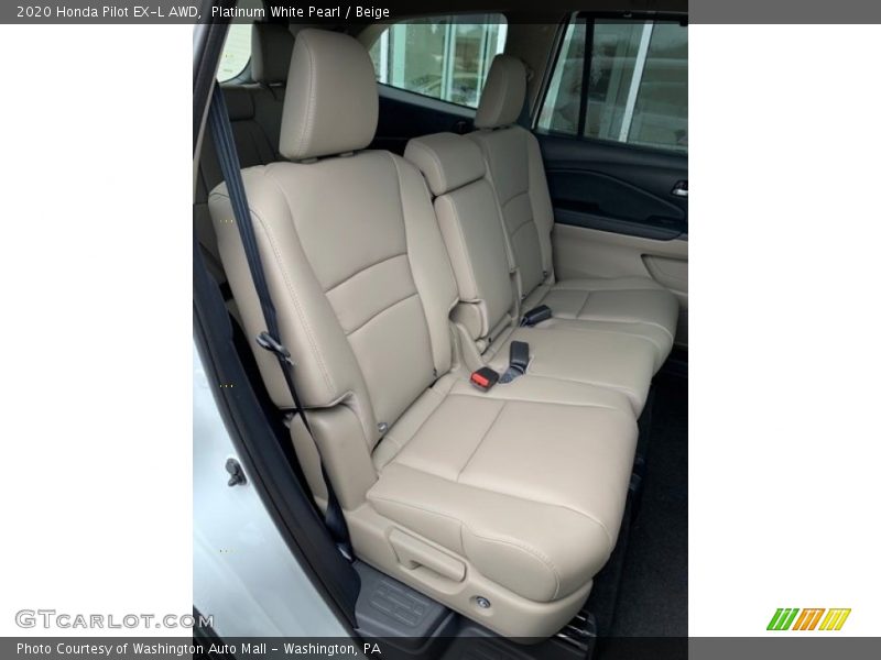 Platinum White Pearl / Beige 2020 Honda Pilot EX-L AWD