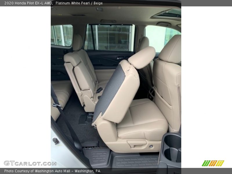 Platinum White Pearl / Beige 2020 Honda Pilot EX-L AWD