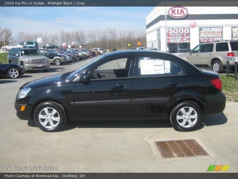 Midnight Black / Gray 2009 Kia Rio LX Sedan