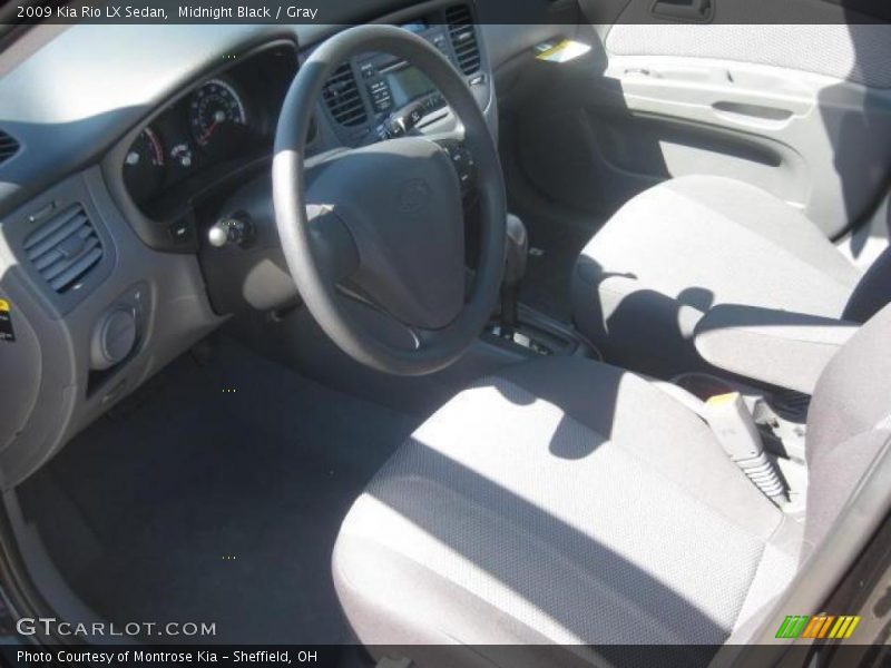 Midnight Black / Gray 2009 Kia Rio LX Sedan