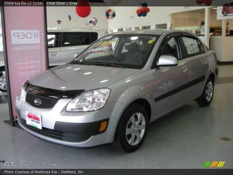 Clear Silver / Gray 2009 Kia Rio LX Sedan