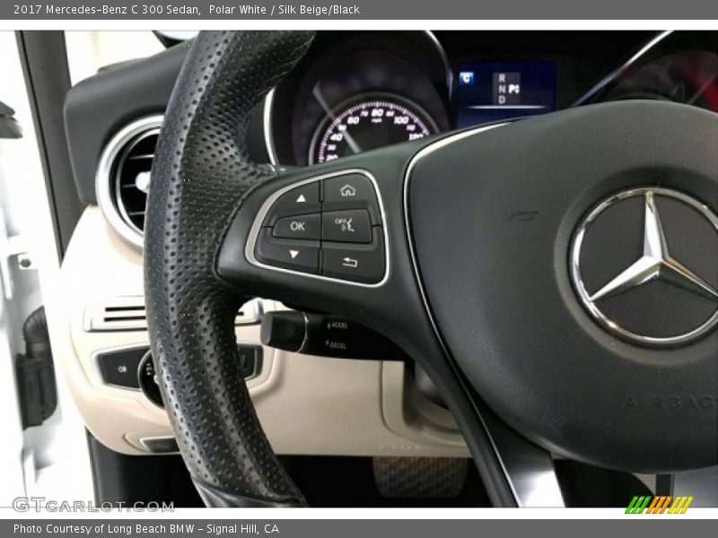 Polar White / Silk Beige/Black 2017 Mercedes-Benz C 300 Sedan