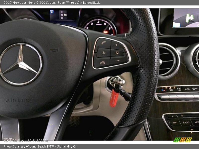 Polar White / Silk Beige/Black 2017 Mercedes-Benz C 300 Sedan