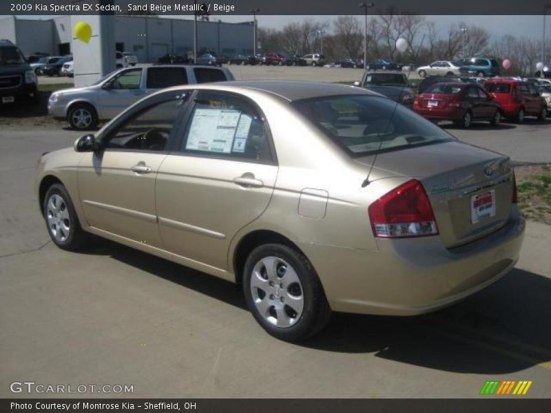 Sand Beige Metallic / Beige 2009 Kia Spectra EX Sedan