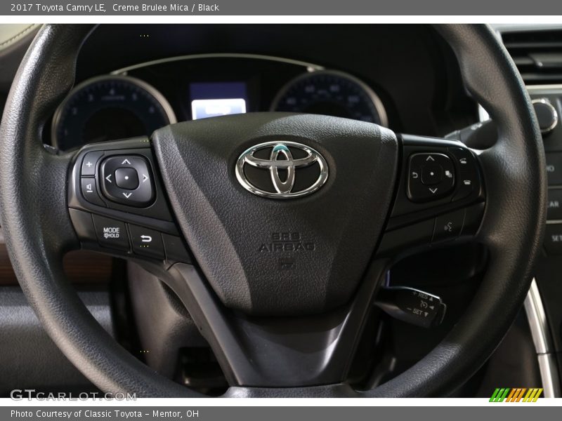 Creme Brulee Mica / Black 2017 Toyota Camry LE