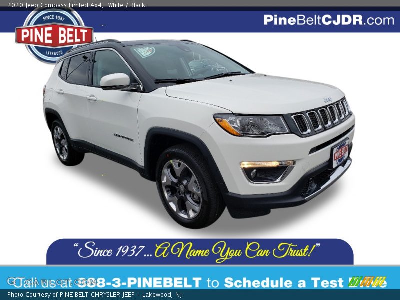 White / Black 2020 Jeep Compass Limted 4x4