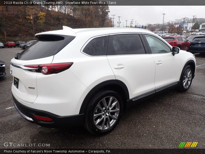 Snowflake White Pearl Mica / Sand 2019 Mazda CX-9 Grand Touring AWD