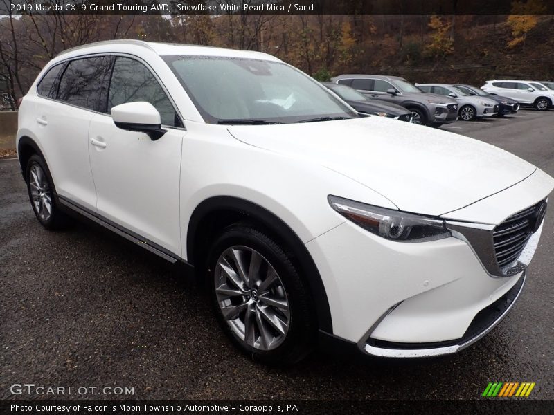 Snowflake White Pearl Mica / Sand 2019 Mazda CX-9 Grand Touring AWD